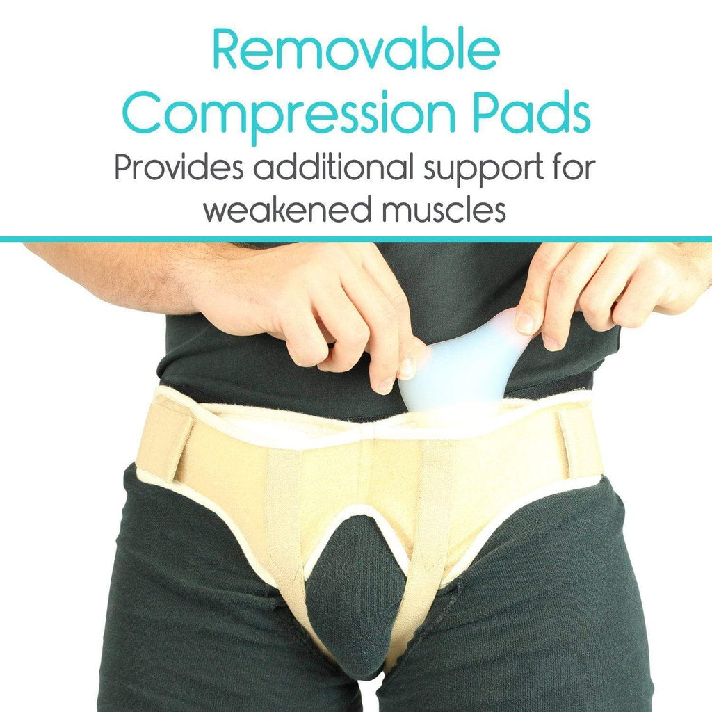 Vive Hernia Support Belt for Men & Women - Adjustable Abdominal Truss with Soft Padding - Relief for Inguinal, Umbilical & Hiatal Hernia - Ideal for Post-Surgery Recovery & Daily Comfort