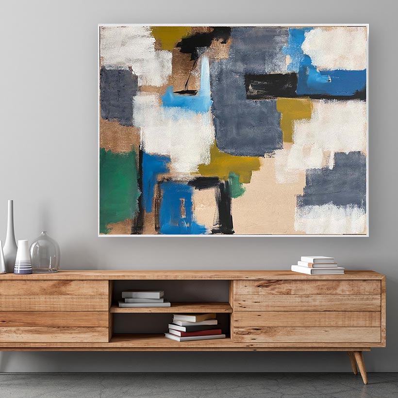 Urban Night Original Painting - Handmade Canvas Art for Home Decor, Office & Gift Ideas | Modern Wall Art for Living Room, Bedroom & Dining Area