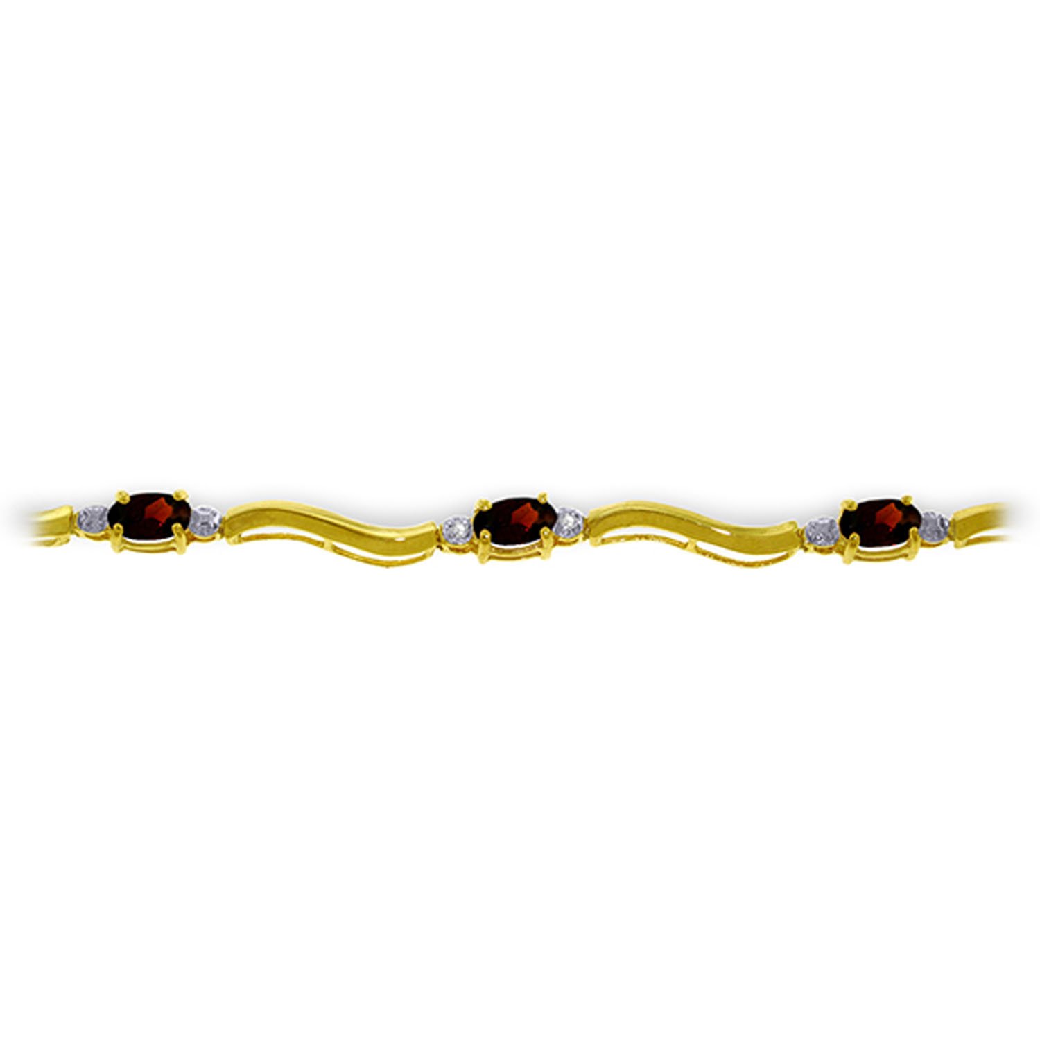 14K Solid Gold Tennis Bracelet with 2.01 CTW Diamonds & Garnets | Elegant Jewelry for Women | Perfect for Weddings, Parties & Special Occasions