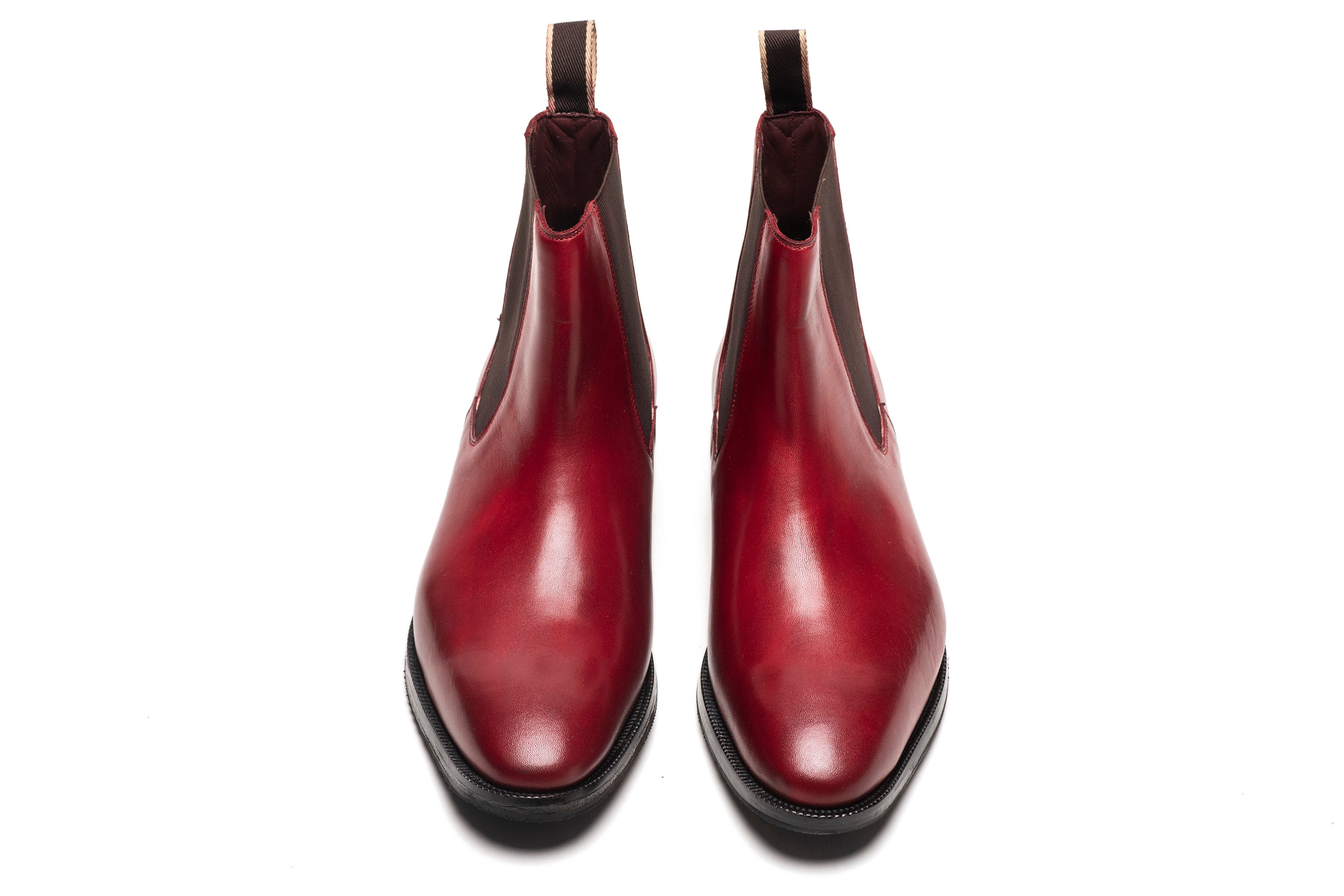 Stylish Chisel Toe Chelsea Boots for Men & Women - Dark Oxblood Leather Ankle Boots - Perfect for Casual Outfits, Office Wear & Date Nights