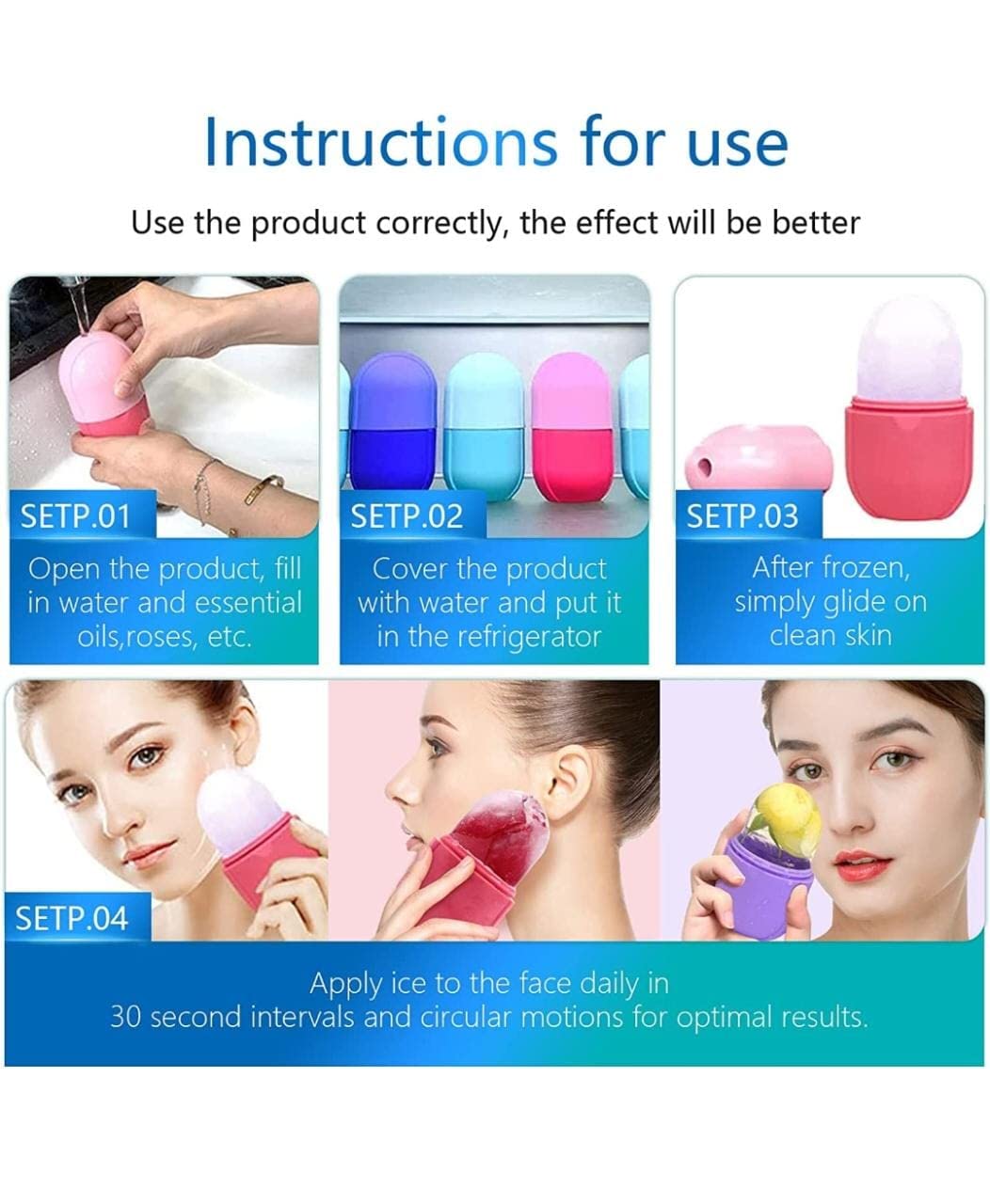 Gamins Gadgets® Crystal Hair Remover & Ice Roller Set for Face, Neck & Body - Puffy Eyes Relief & Painless Hair Removal for Men & Women | Perfect for Skincare Routine & At-Home Spa Treatments