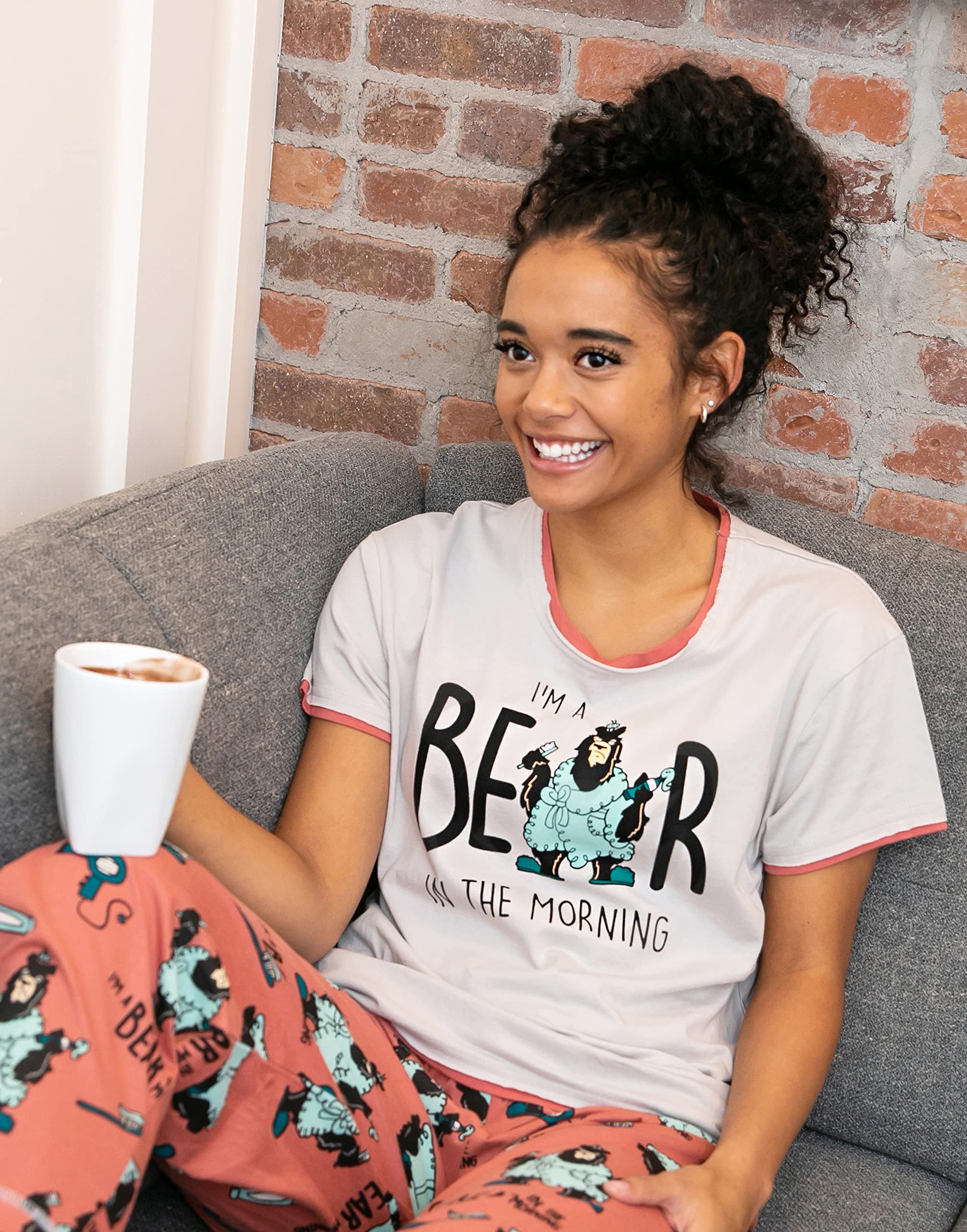 Lazy One Women's Pajama Set - Short Sleeve Cute Print Sleepwear, Soft & Comfortable Lounge Pajamas for Women, Perfect for Sleepovers, Relaxing at Home or Gift Giving