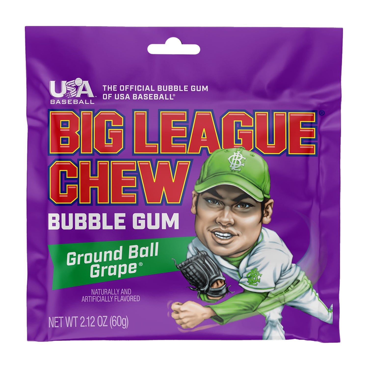 Big League Chew Grape Bubble Gum - 2.12oz (12 Count Box) | Chewing Gum for Baseball Games, Parties & Road Trips