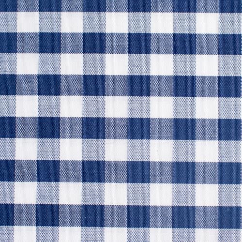 Navy Gingham Pom