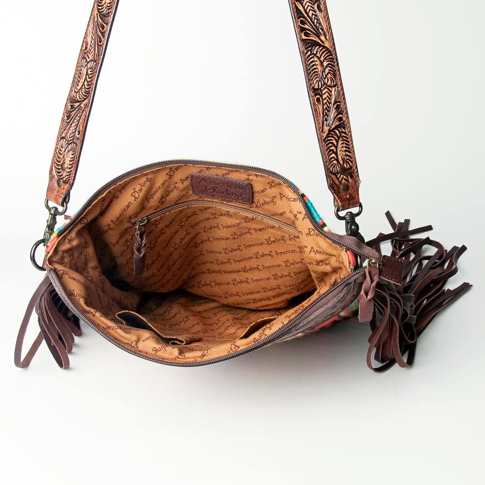 American Darling Large Cross Body Bag Leather Fringe Purse Western Handbags for Women - ADBGZ306H - Perfect for Casual Outings, Music Festivals & Boho Style Fashion