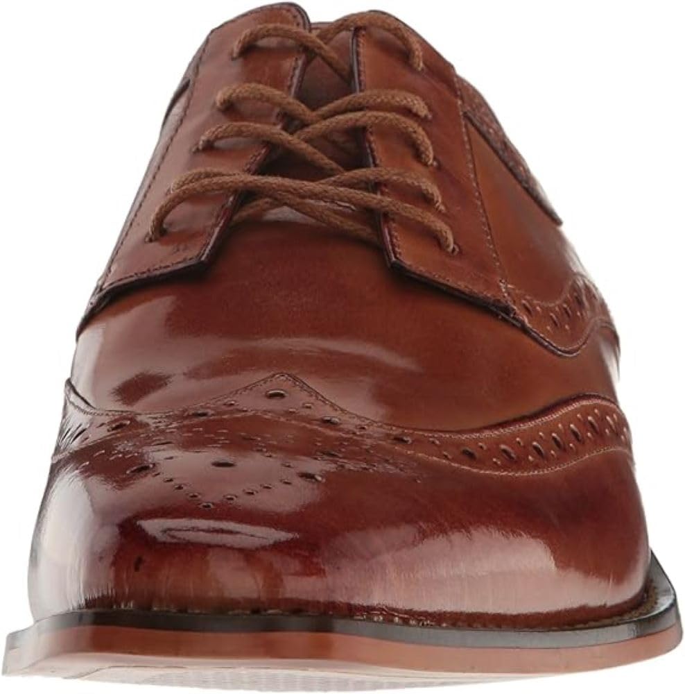 STACY ADAMS Men's Tinsley Wingtip Oxford Dress Shoes - Classic Business Formal & Wedding Shoes for Men - Comfortable Leather Lace-Up Dress Shoes for Office, Interviews & Special Occasions