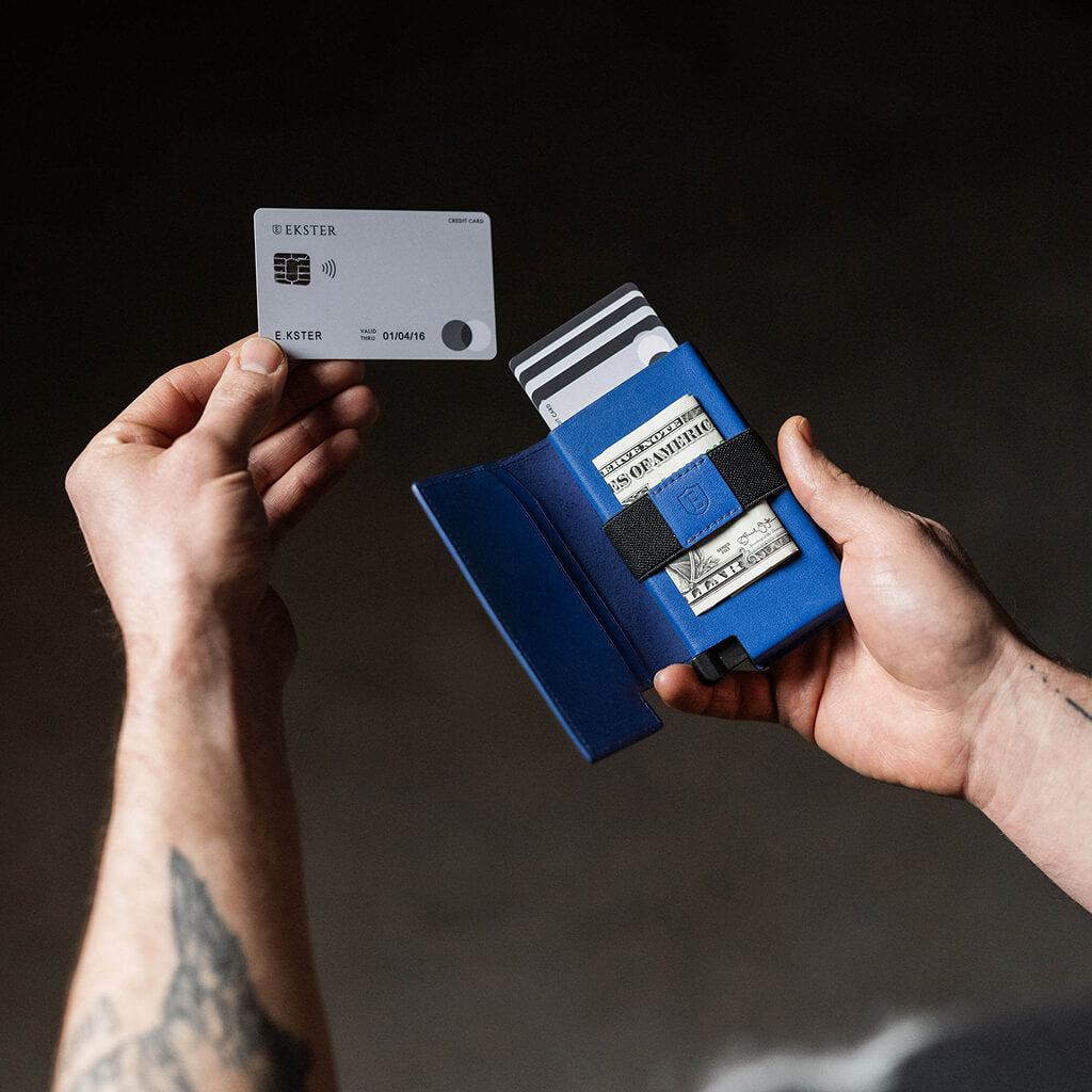 Ekster Pro RFID Blocking Wallet - Slim Minimalist Front Pocket Wallet for Men with Money Clip & Card Holder - Perfect for Travel, Business & Everyday Use