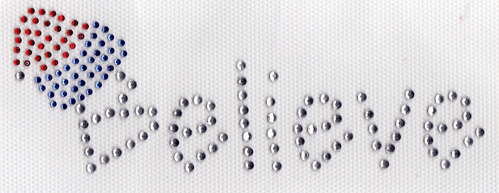 Hot Fix Rhinestone Iron-On Transfers - Clear, Red, Blue | DIY Clothing Embellishment for T-Shirts, Jeans & Accessories