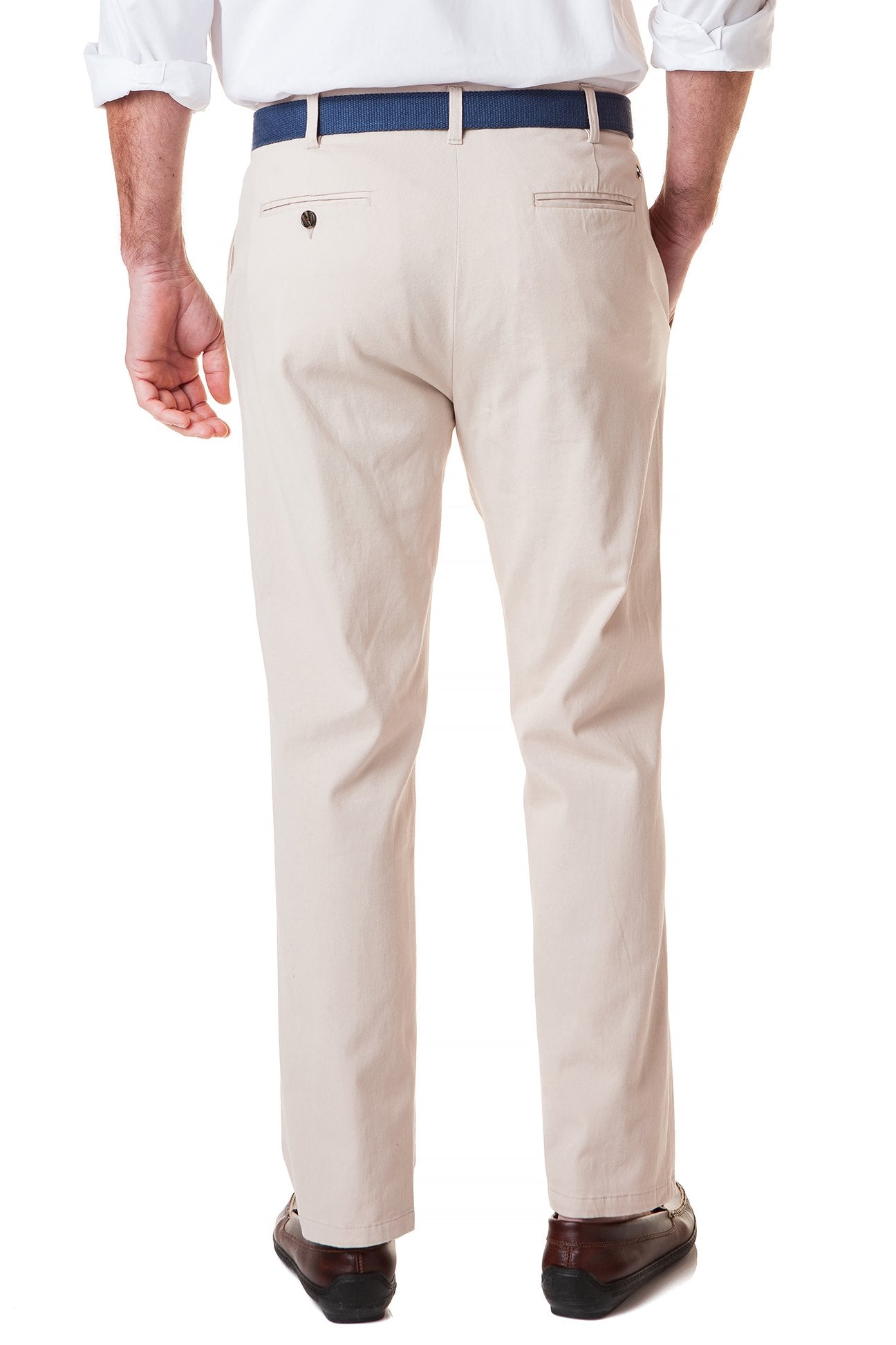 Men's Harbor Pant Stretch Twill Stone - Comfortable Slim Fit Chinos for Work, Travel & Casual Wear