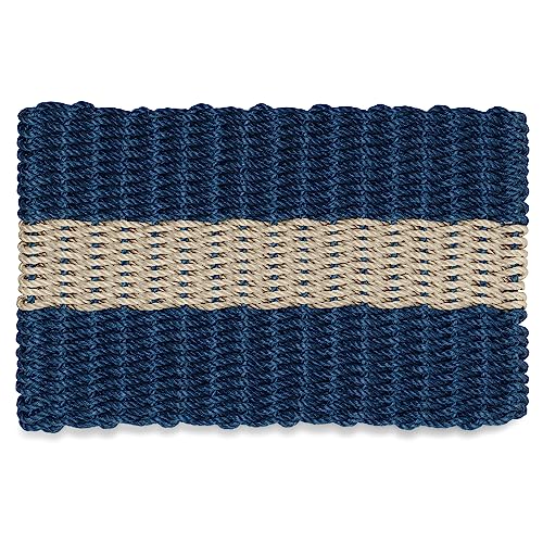 Navy With Dark Tan Stripe