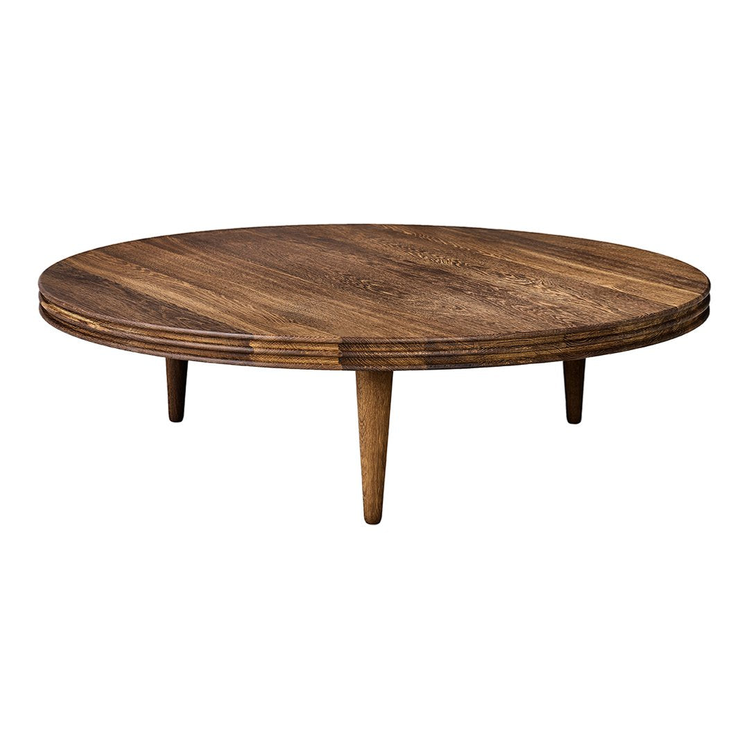Modern Wooden Groove Coffee Table - Mid-Century Style Living Room Center Table with Storage Shelf - Perfect for Small Spaces, Apartments & Cozy Home Decor