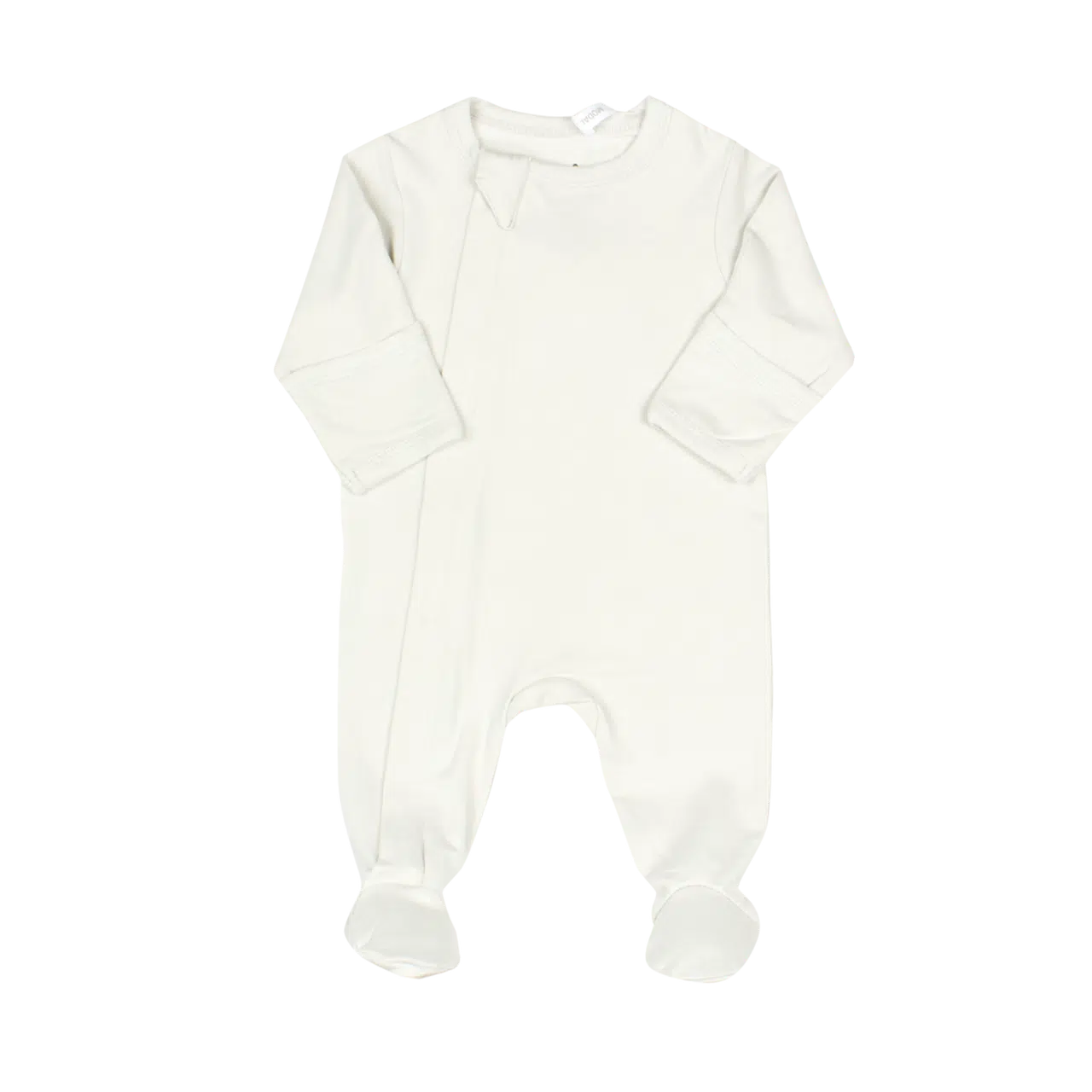 Coccoli Modal 2-Way Zipper Footie Pajamas for Babies - Soft Cream Sleepwear for Boys & Girls - Perfect for Nursery, Bedtime & Lounging