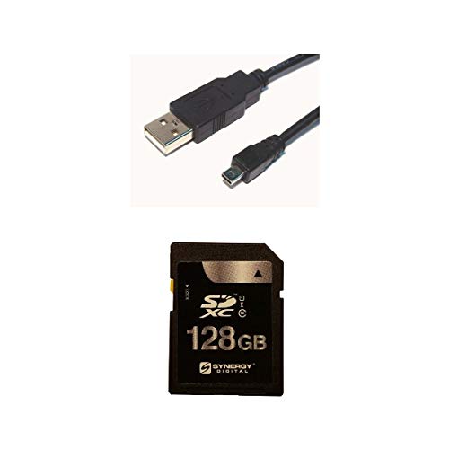 Synergy Digital Accessory Kit for Canon Ivy CLIQ - USB Cable & 128GB SD Card for Travel Photography