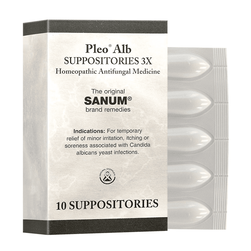 Biomed Pleo Alb (Albicansan) 10 Vaginal Suppositories for Yeast Infection Relief - Ideal for Women's Intimate Health Care