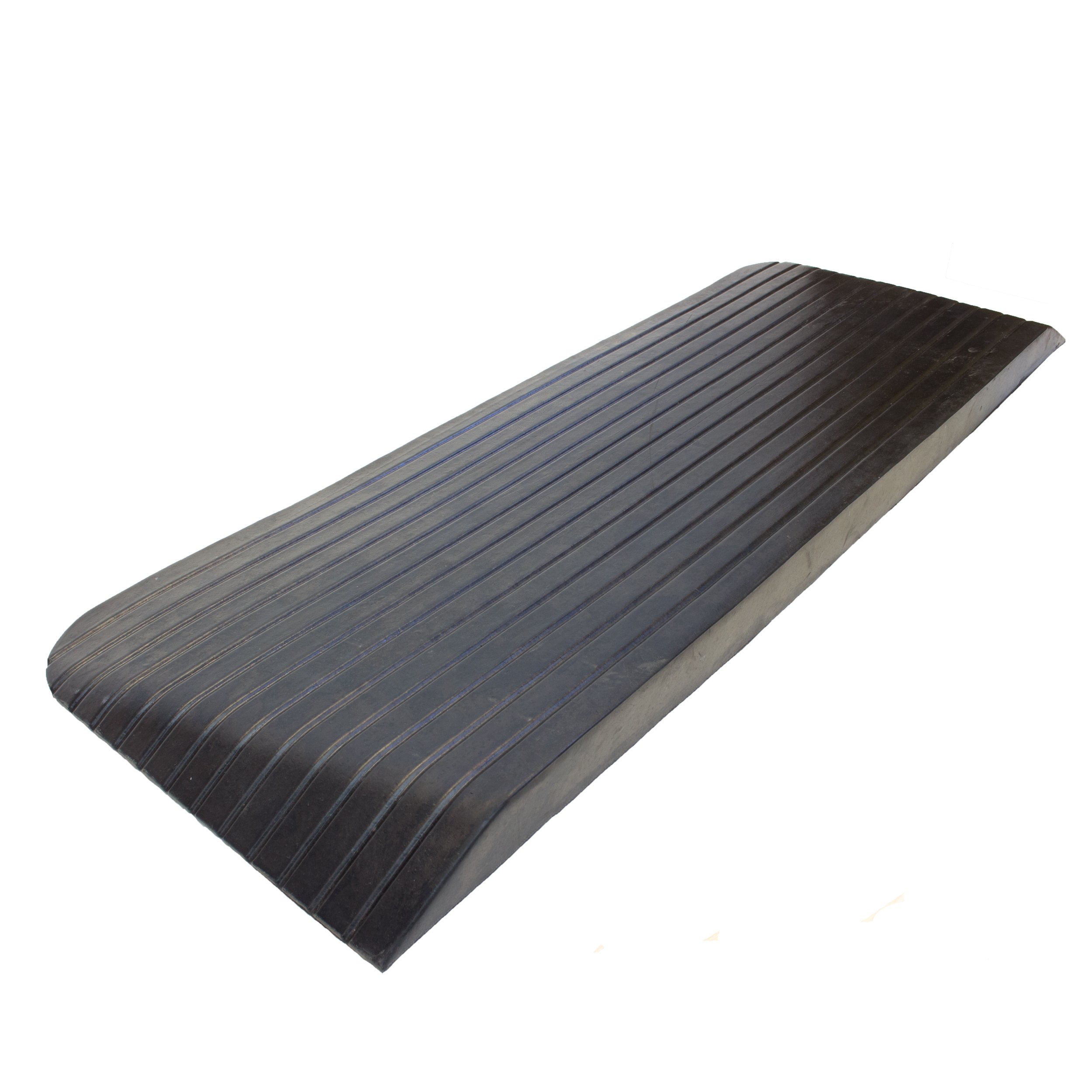 RK Safety RK-RTR03 2-Inch Rise Solid Rubber Wheelchair Ramp (Set of 2) - Heavy Duty Threshold Ramps for Scooters, Power Chairs & Mobility Devices - Indoor/Outdoor Use for Homes, Vehicles & Doorways