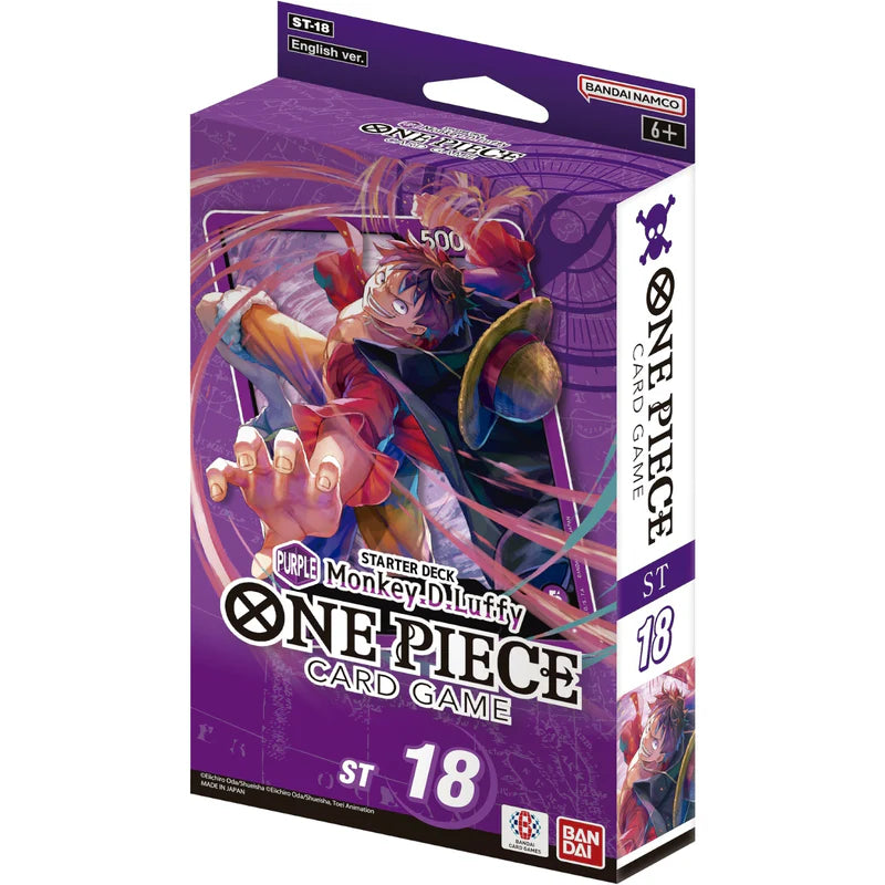 One Piece TCG: Monkey D. Luffy Starter Deck Purple [ST 18] - Anime Trading Card Game for Collectors & Beginners - Perfect for Battles, Gifts & Tournaments