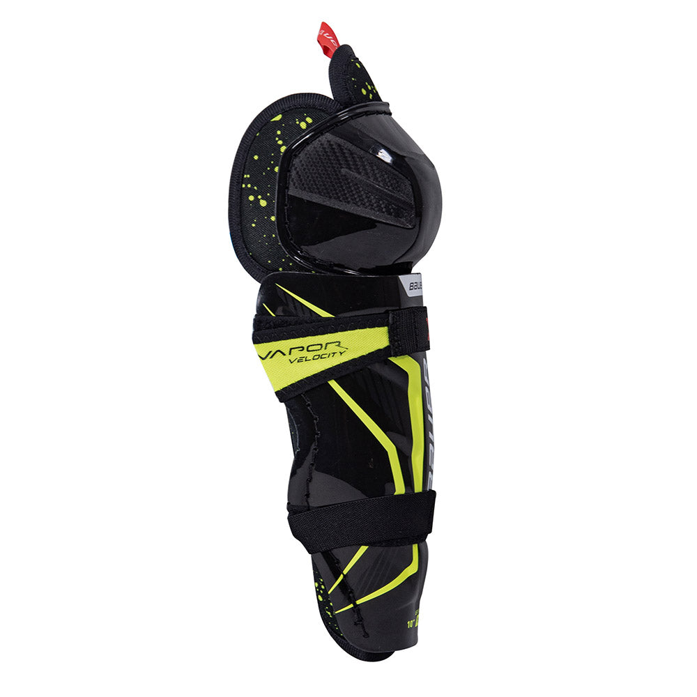 Bauer Vapor Velocity 2022 Youth Ice Hockey Shin Guards - Protective Gear for Kids Hockey Practice & Games - Perfect for Youth Hockey Players & Training Sessions