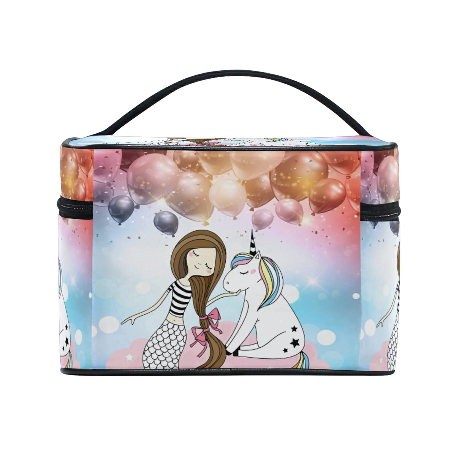 **Mermaid Unicorn Makeup Bag for Women - Waterproof Cosmetic & Toiletry Travel Organizer - Perfect for Travel, Gym, Beach & Birthday Gifts**