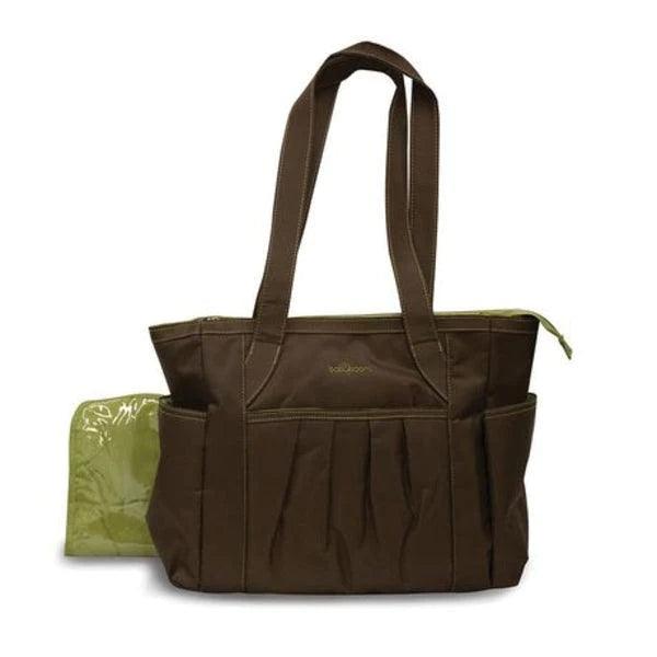 Babyboom Large Waterproof Diaper Bag - Spacious Baby Tote with Multiple Pockets, Insulated Bottle Holder (Brown) - Perfect for Travel, Daycare & On-the-Go Parents
