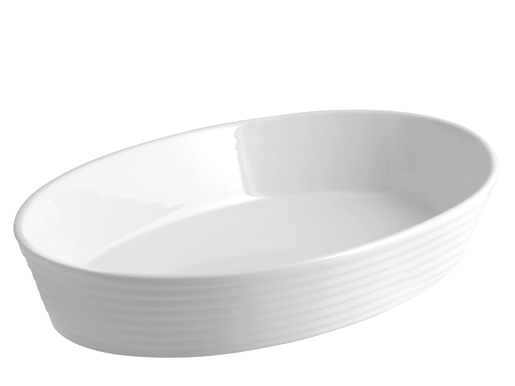 White Porcelain Home Decor Plate - 35x23 cm - Elegant Dining & Kitchen Serving Dish for Parties, Weddings & Everyday Use