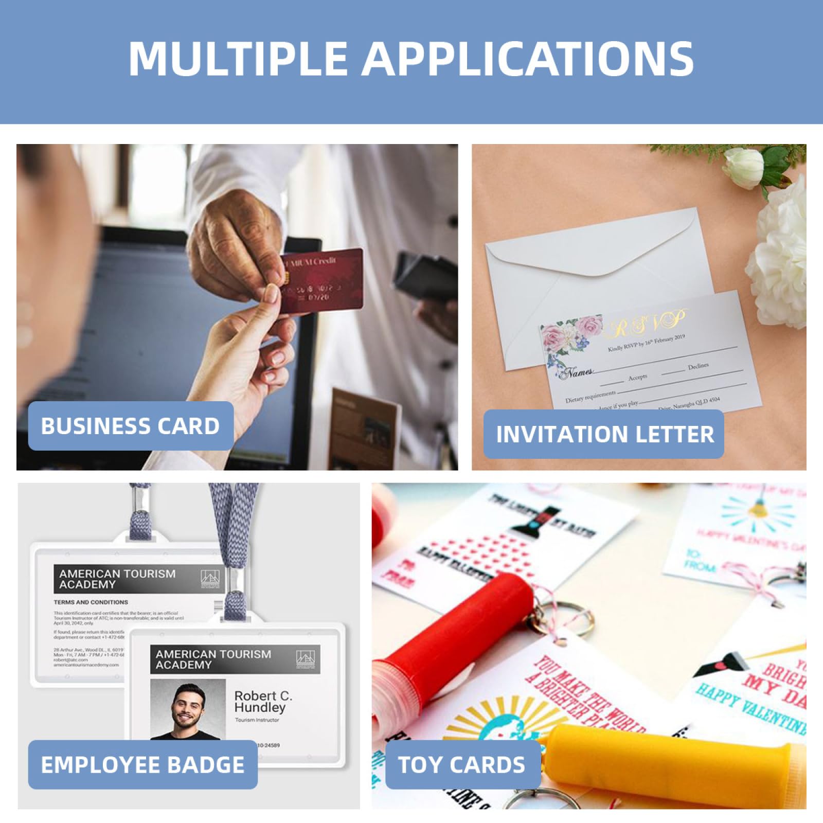 Custom Business Cards - Personalized & Printable Double-Sided Design | 100/200/500/1000 Pcs | Perfect for Networking, Branding & Professional Marketing
