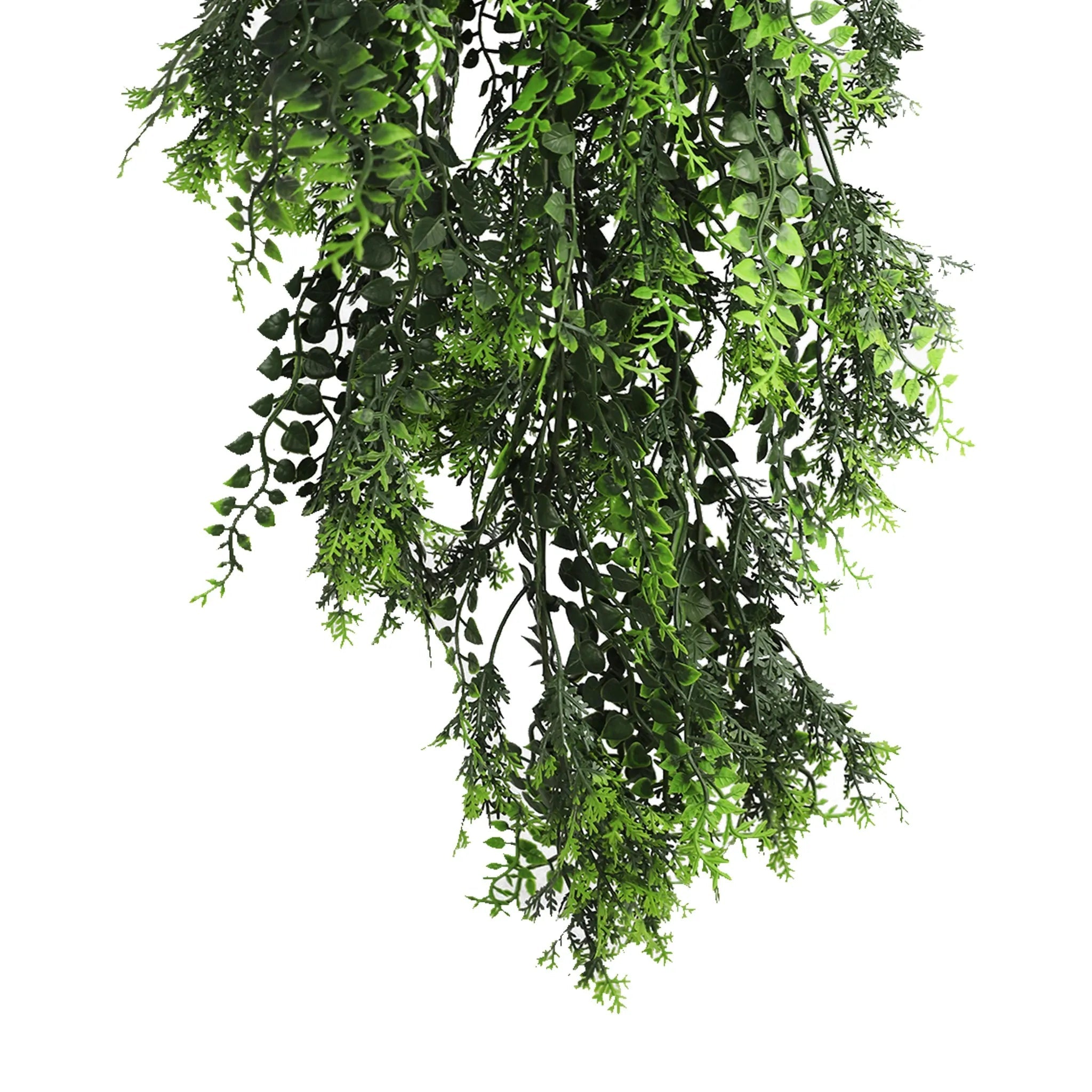 Mediterranean Fern Trailing Vine Artificial Plant - UV Resistant & Fire Rated (22cm x 76cm) - Perfect for Home Decor, Office, Wedding & Party Decoration