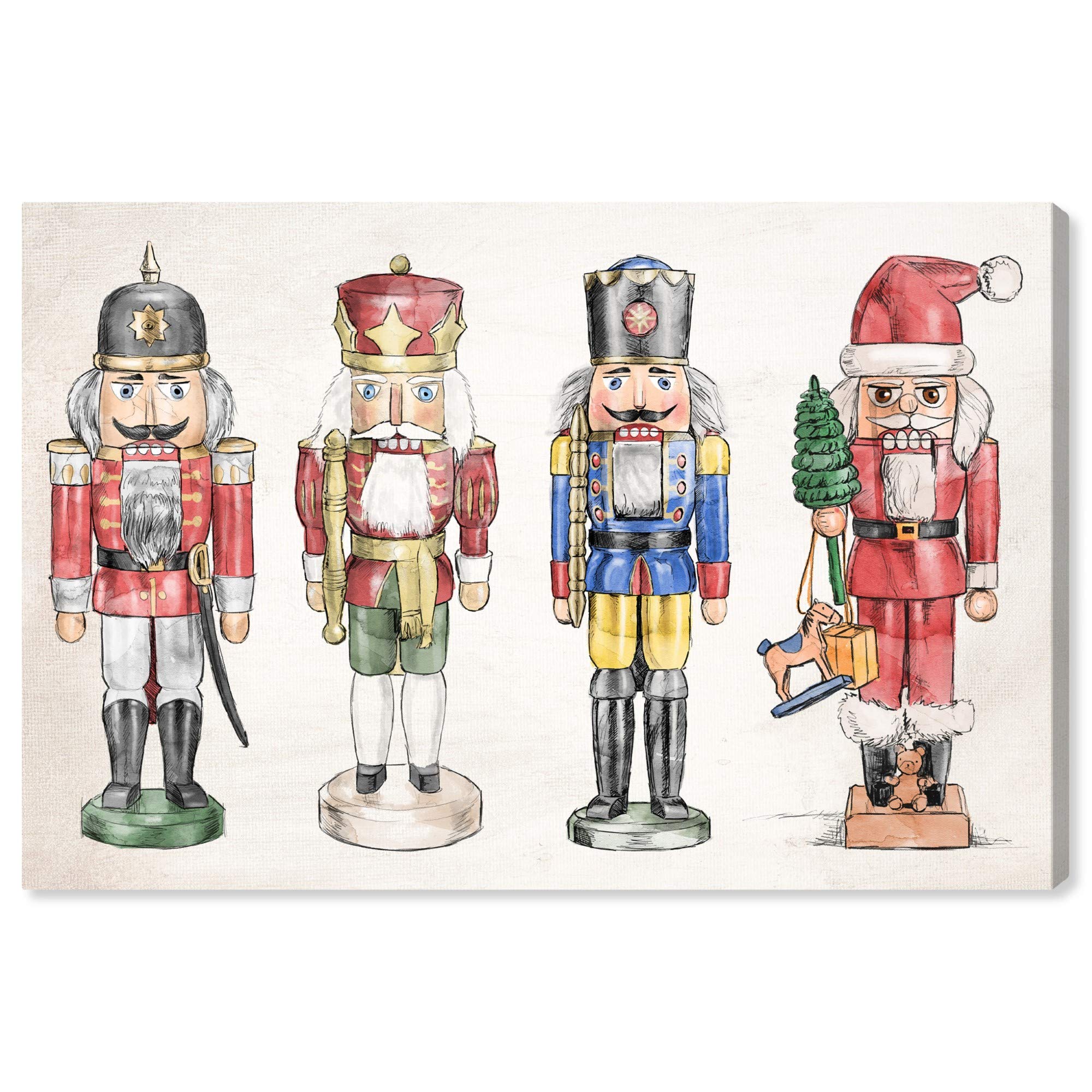 Wynwood Studio Nutcrackers Christmas Wall Art Canvas Print - 30