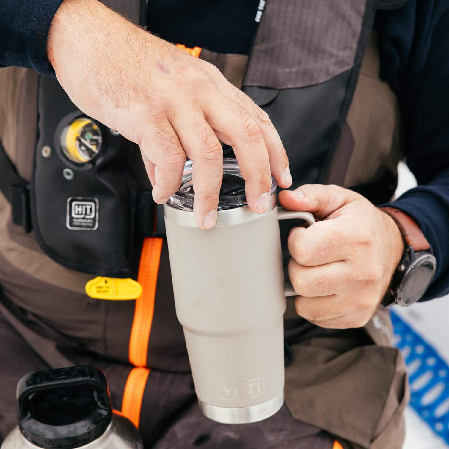 YETI Rambler Stronghold Replacement Lid for Travel Mugs - Compatible with YETI Rambler Series | Durable Leak-Proof Cover for Coffee, Tea & Hot/Cold Drinks | Perfect for Commuting, Camping & Office Use