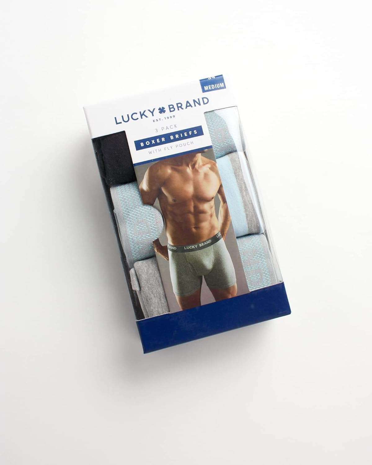 Lucky Brand Men's Boxer Briefs 3-Pack - Classic Cotton Underwear with Functional Fly for Everyday Comfort - S-XXL - Perfect for Work, Gym & Casual Wear