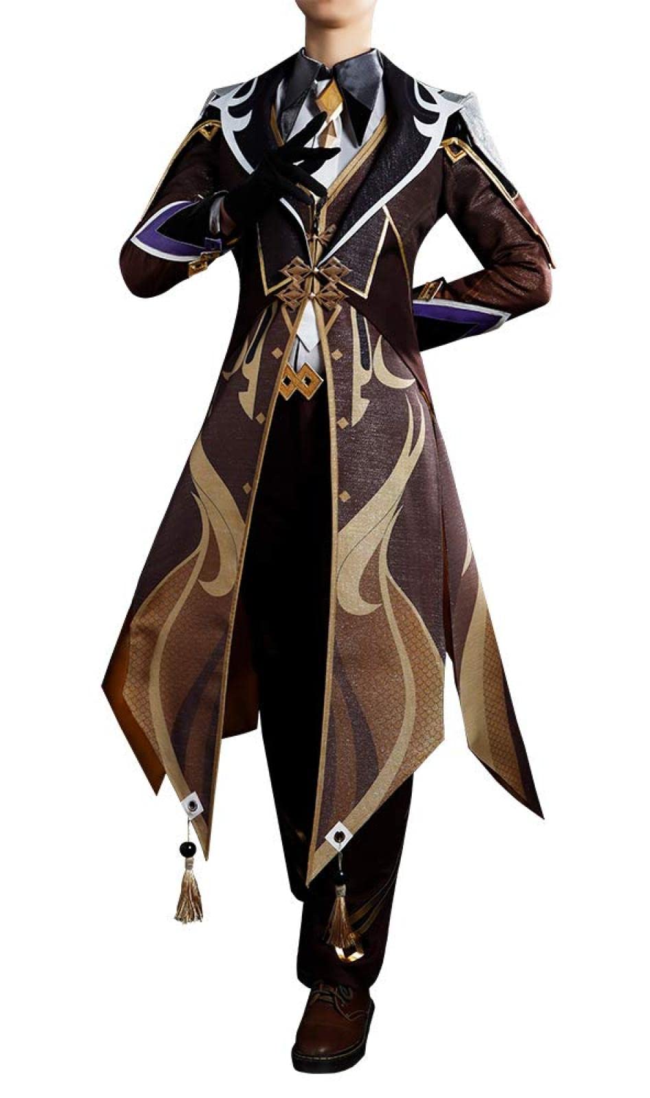 Genshin Impact Zhongli Cosplay Costume Full Set - Hoodie, Cloak, Cape, Shorts & Hat | Perfect for Anime Conventions, Halloween & Cosplay Events