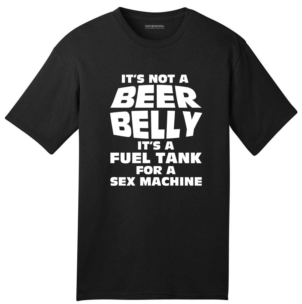 Funny Men's T-Shirt - 'It's Not a Beer Belly It's a Fuel Tank for Sex' - Humorous Graphic Tee for Casual Wear, Parties & Gifts