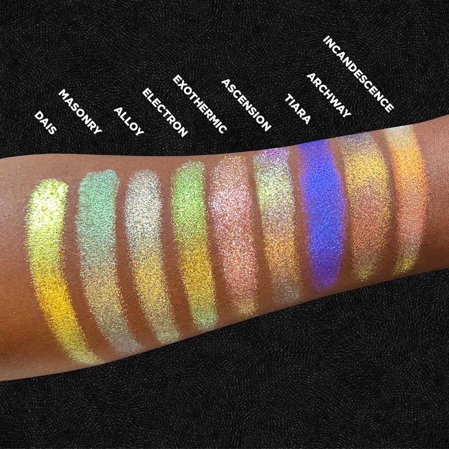 Dais Glitter Vibrant Multichrome Eyeshadow Palette - Long Lasting Pigmented Makeup for Party, Night Out & Special Occasions