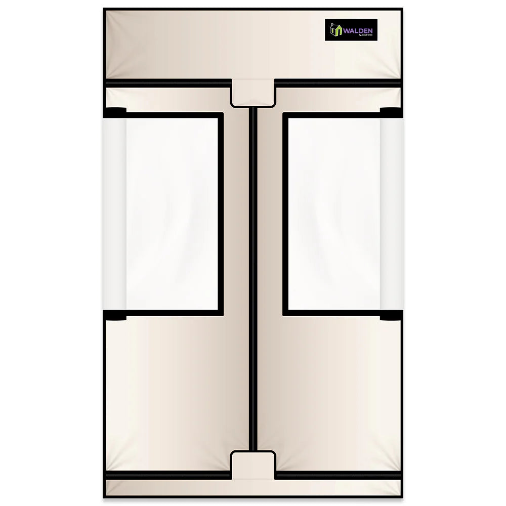 Active Grow 4' x 4' Walden White Hydroponic Grow Tent for Indoor Plants - Perfect for Home Gardening, Seed Starting & Plant Cultivation