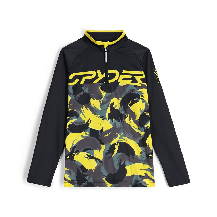 Spyder Junior Camo 1/2 Zip Fleece Pullover 2025 - Warm Kids Winter Jacket for Outdoor Activities & Snow Sports