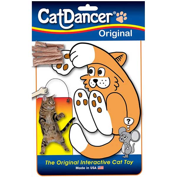 Original Cat Dancer Interactive Cat Toy - Single Wire Teaser Wand for Indoor Cats - Perfect for Playtime, Exercise & Bonding with Your Feline Friend