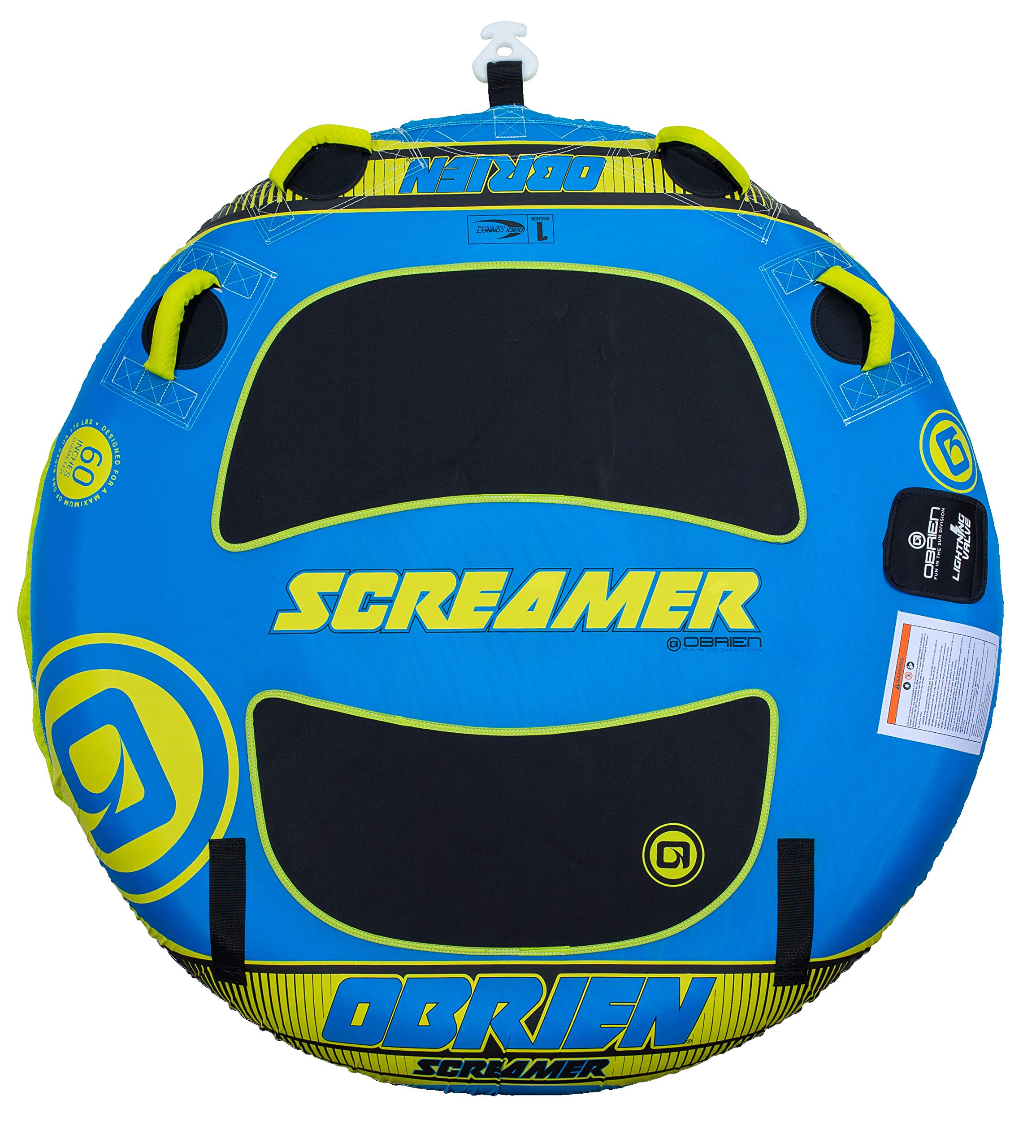O'Brien Screamer Water Tube - Premium Inflatable Towable for Boating & Water Sports - Perfect for Lakes, Rivers & Beach Fun