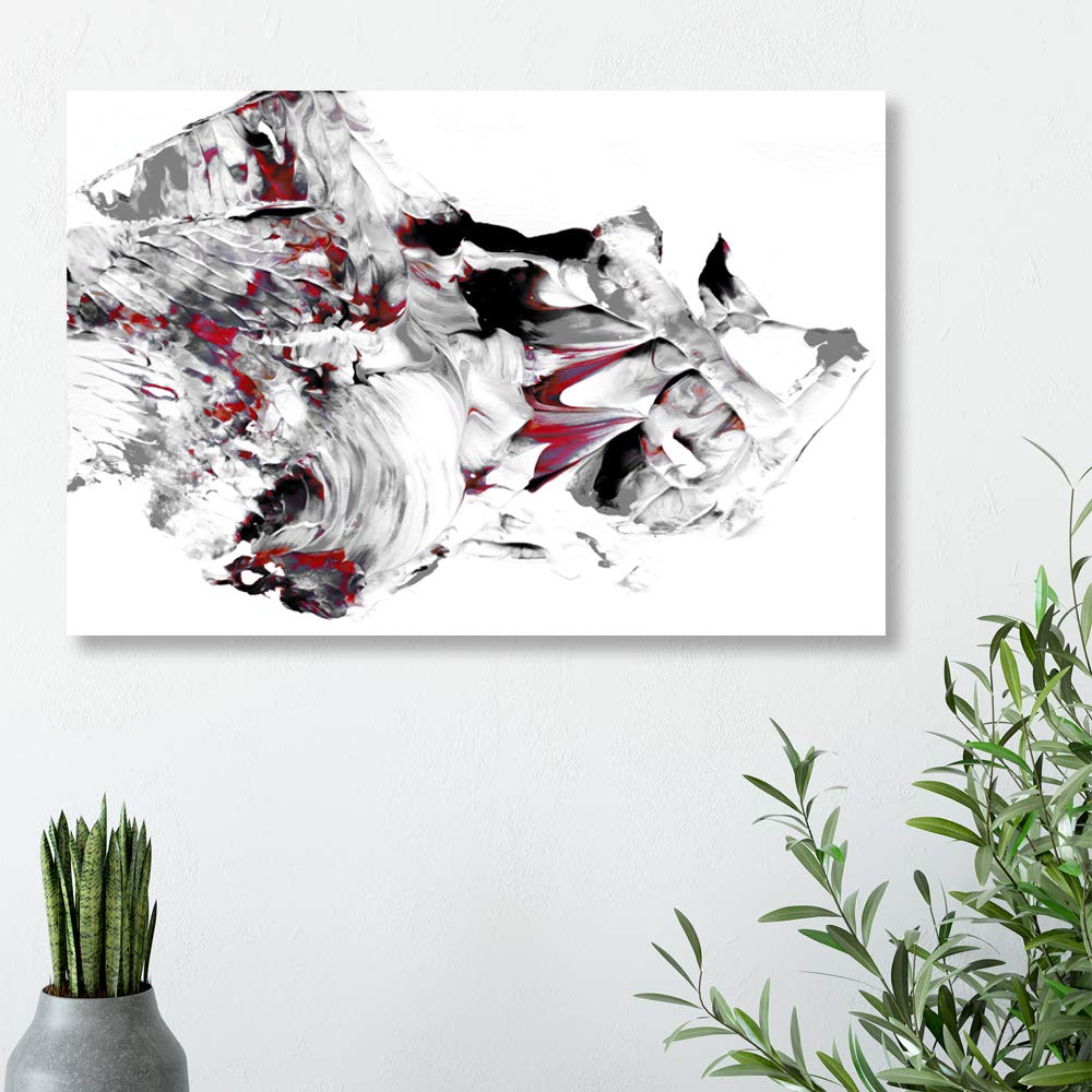 Abstract Oil Texture Canvas Wall Art - 32x48 Inch Framed Painting for Bedroom & Living Room Decor | Modern Home Wall Decorations & Prints | Perfect for Housewarming Gifts & Interior Design