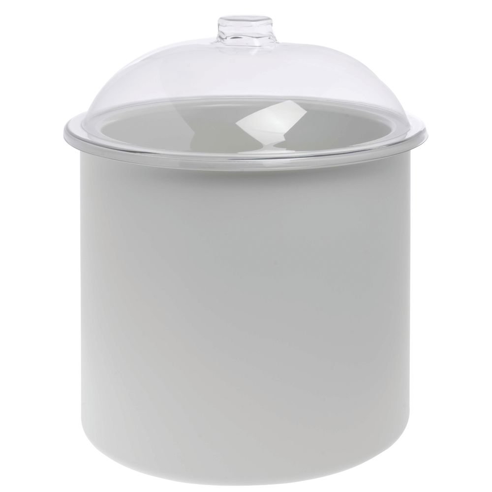 Carlisle FoodService 3 Gallon White Insulated Ice Cream Server Crock with Lid – Commercial Grade Plastic for Restaurants, Kitchens & Catering – Perfect for Serving & Storing Ice Cream, Desserts & Cold Dishes