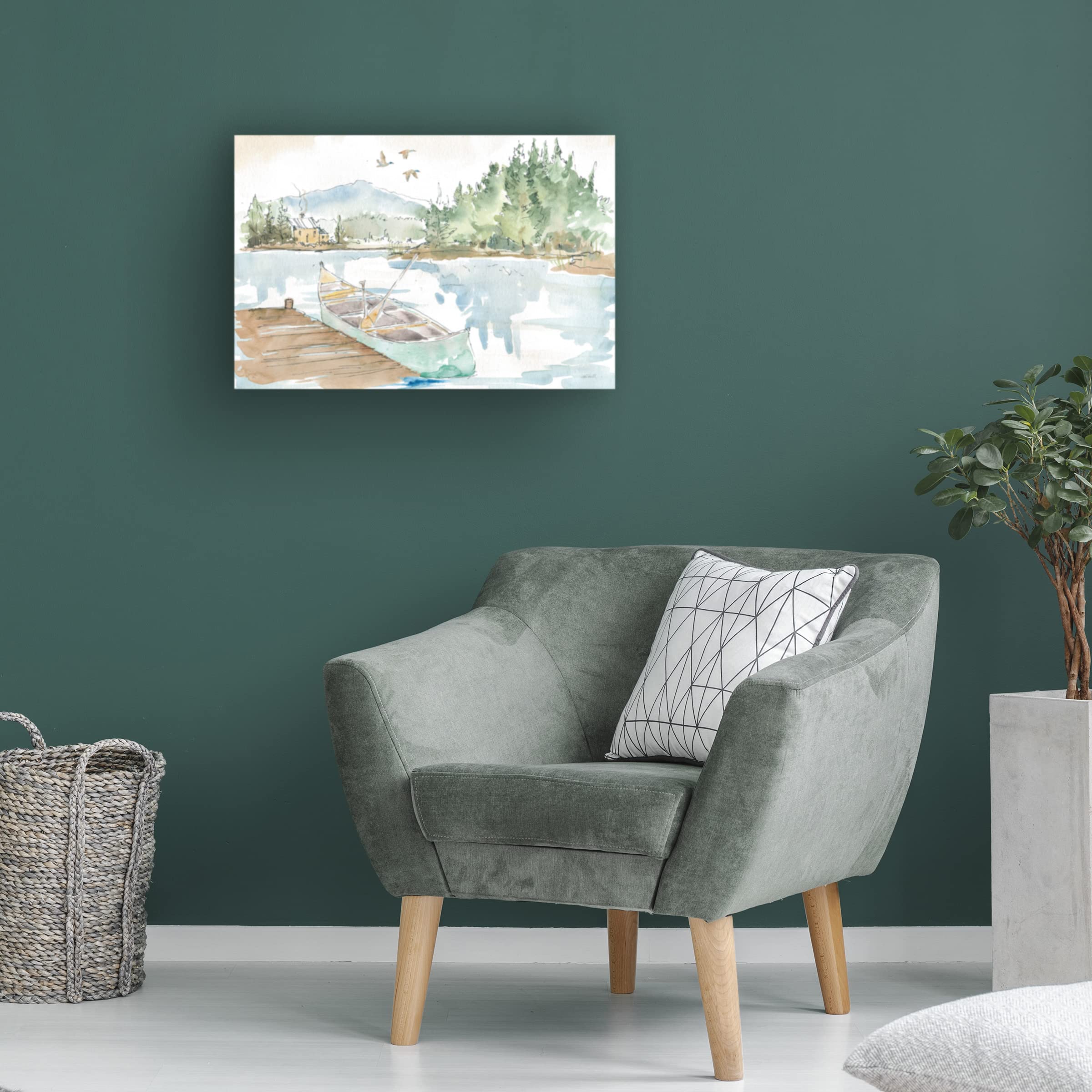 Lakehouse I Canvas Art Print by Anne Tavoletti - Stunning Landscape Wall Decor for Living Room, Bedroom & Office - Trademark Fine Art Collection