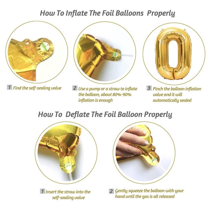 AFTERLOON® 42 Inch Giant Jumbo Helium Foil Mylar Alphabet Balloons - Letter J, Glossy Gold - Premium Quality Party Decorations for Graduation, Anniversary, Bridal Shower, Wedding & Birthday Celebrations - Perfect for Photo Backdrops, Event Decor & Party Centerpieces