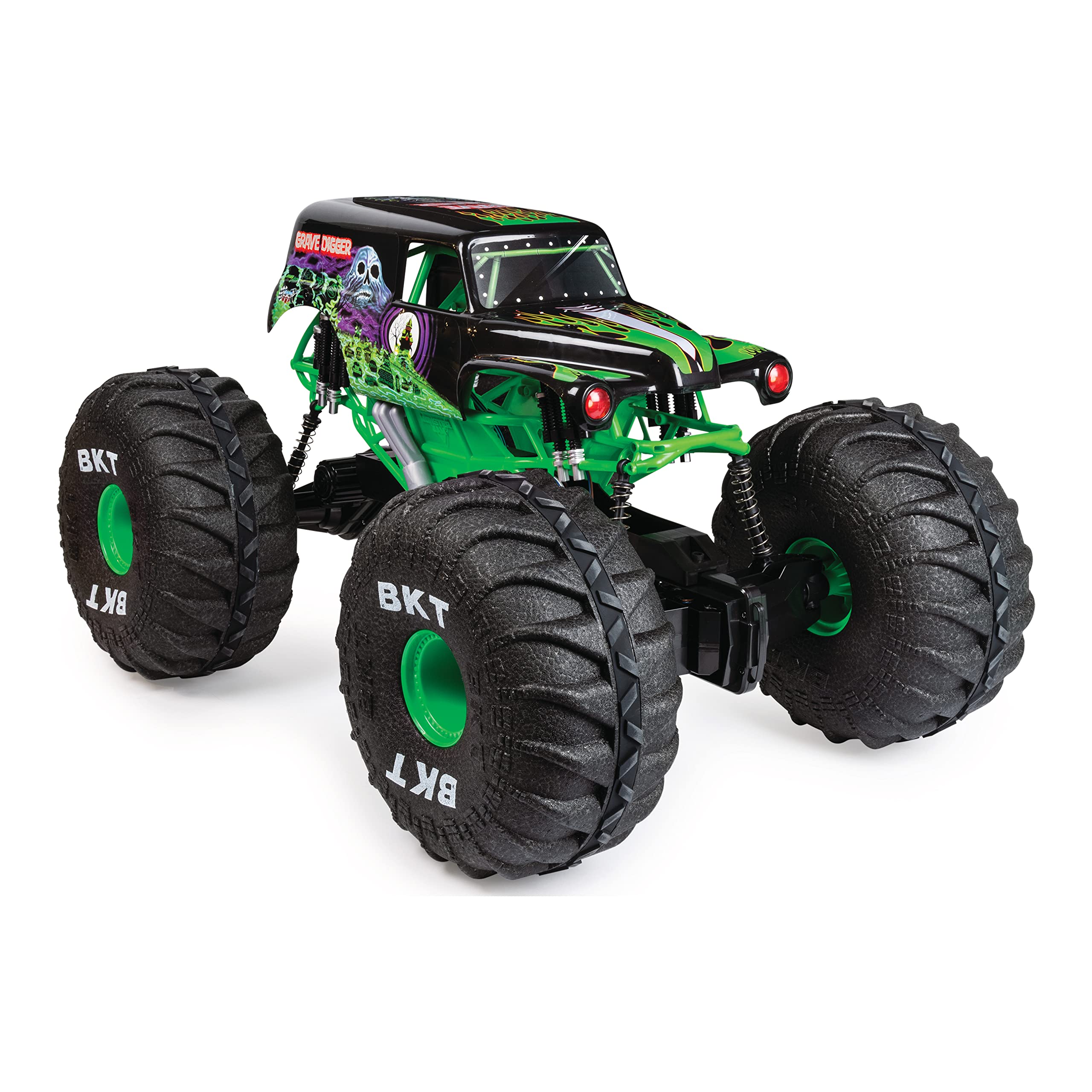 Monster Jam Official Mega Grave Digger 1:6 Scale All-Terrain RC Monster Truck with LED Lights - Remote Control Off-Road Vehicle for Kids & Adults, Perfect for Backyard Racing & Indoor Play