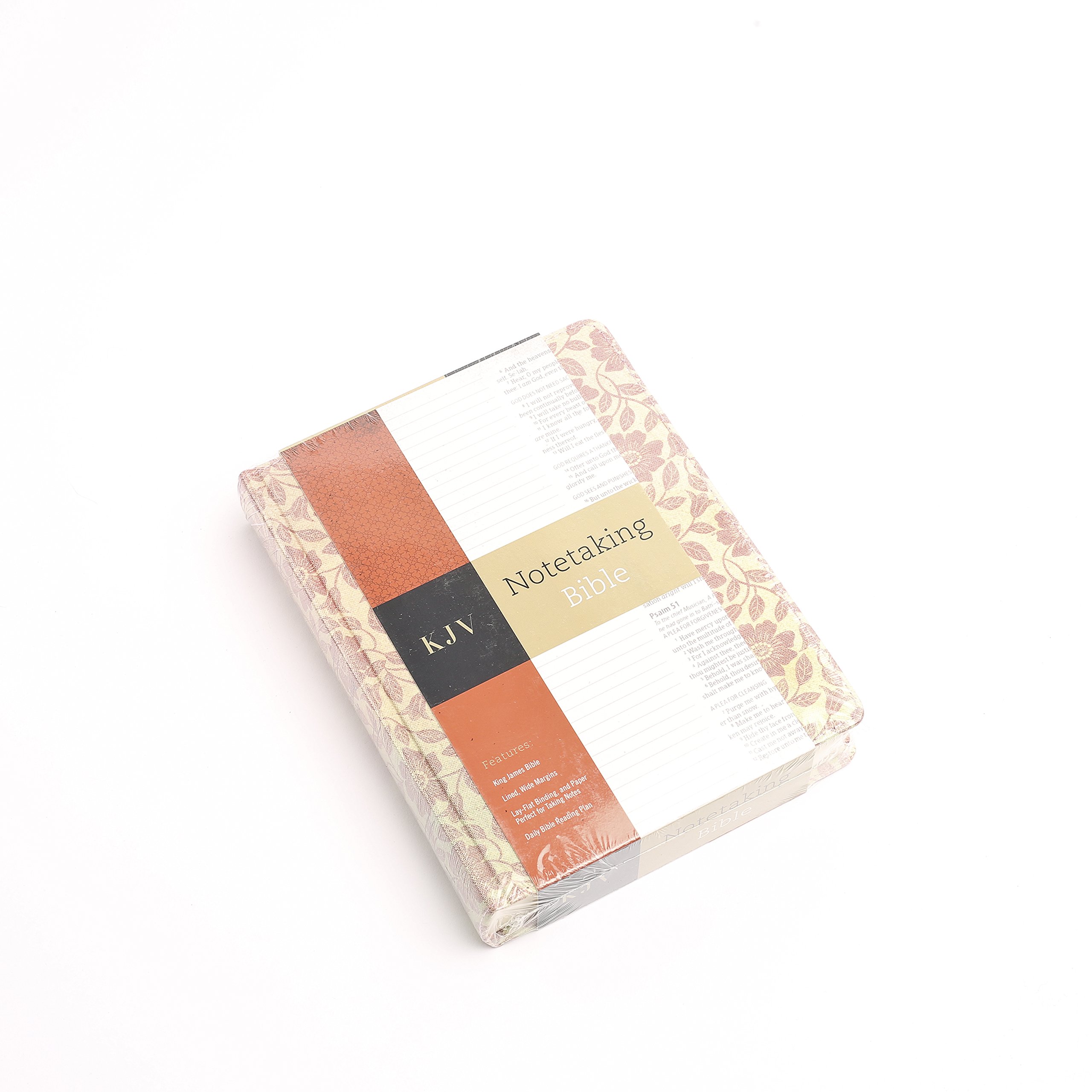 KJV Notetaking Bible with Wide Margins - Floral Red Cover, Perfect for Bible Study, Journaling & Sermon Notes | Ideal for Church, Small Groups & Personal Devotion