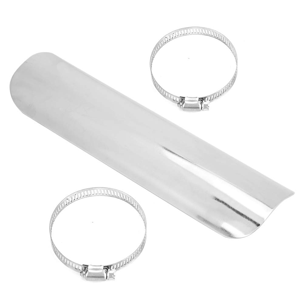 Universal Motorcycle Exhaust Heat Shield with Adjustable Round Buckle - High-Temperature Protection for Exhaust Pipes - Perfect for Cruisers, Sport Bikes & Off-Road Motorcycles