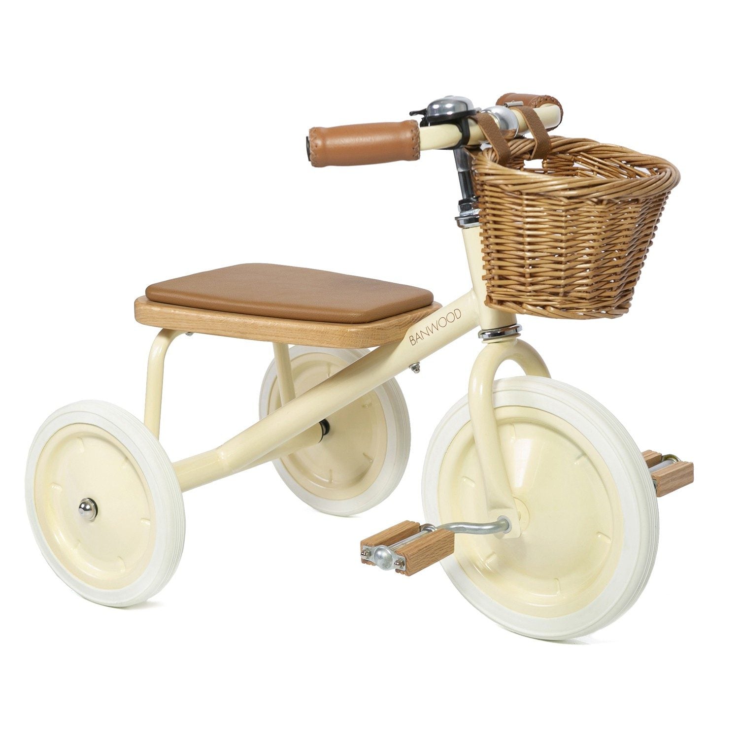 BANWOOD Classic Kids Tricycle - Cream Color Retro Style Trike for Toddlers 1-3 Years | Perfect for Outdoor Play, Park Rides & Backyard Fun