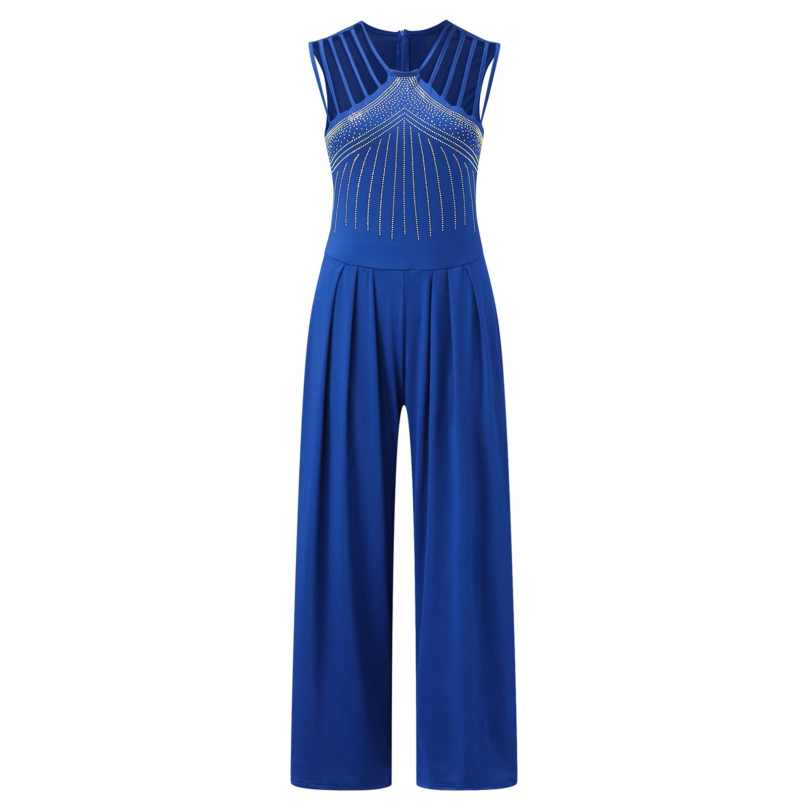 Elegant Plus Size Women's Formal Jumpsuit - Wide Leg Long Pants Wedding Guest Dressy Romper for Evening Cocktail Party | Perfect for Special Occasions, Bridal Showers & Black Tie Events