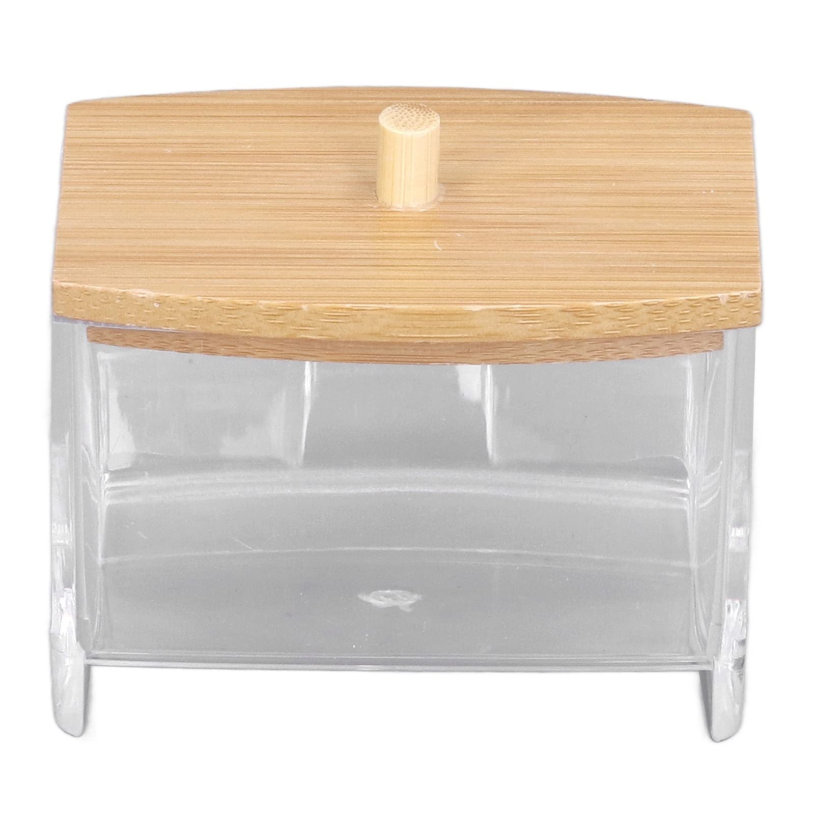 EXCLUZO Cotton Swab Storage Case - Clear Transparent Makeup Organizer Box with Durable Cover for Jewelry & Beauty Tools | Perfect for Travel, Bathroom Counter & Vanity Organization