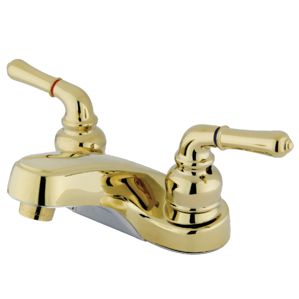 Kingston Brass KB258LP 4-Inch Centerset Bathroom Faucet - Chrome Finish, Single Handle, Water-Saving Design for Bathroom Sink - Perfect for Modern Homes, Guest Bathrooms & Powder Rooms