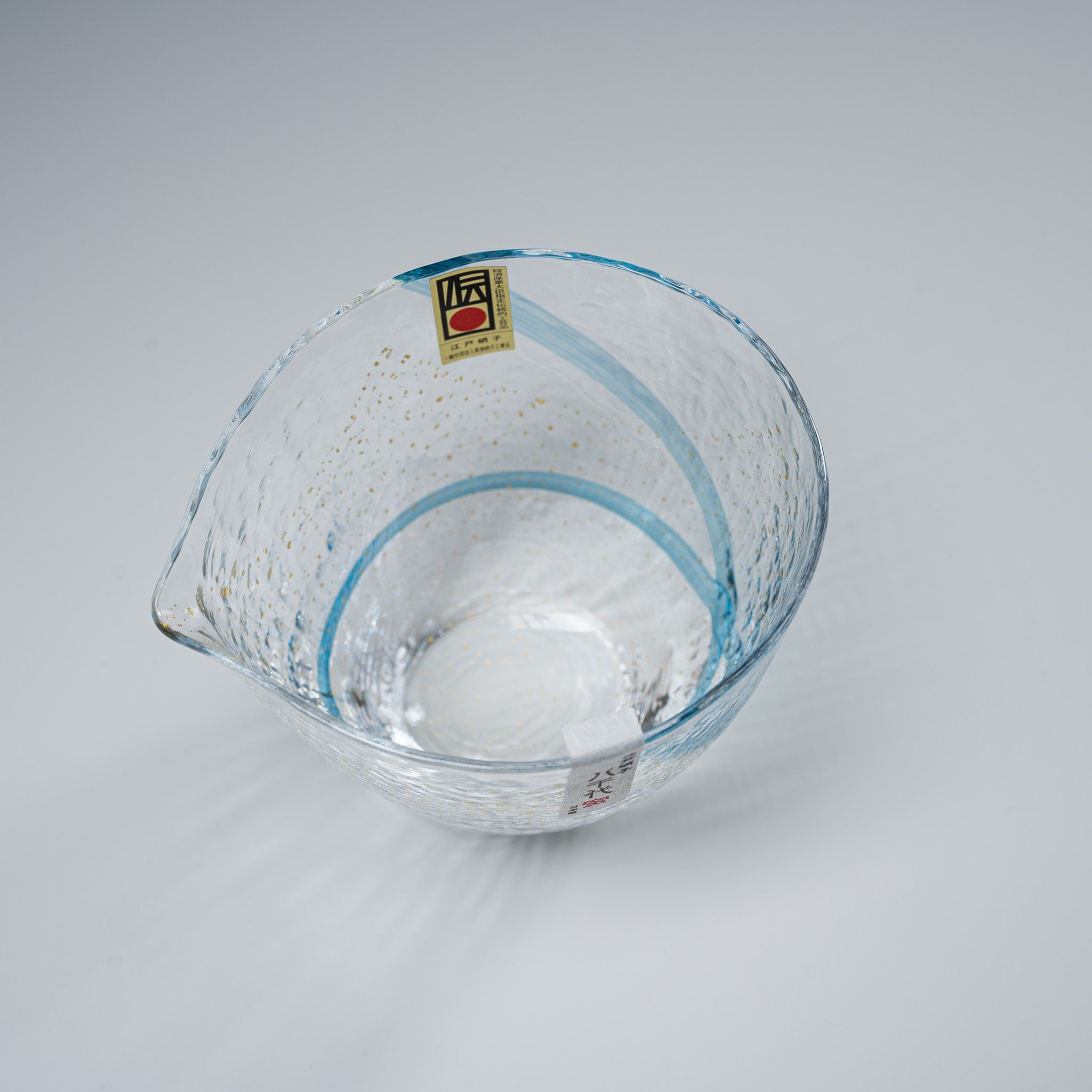 Yachiyo Edo Glass Sake Server 300ml - Handcrafted Japanese Sea Breeze Design - Perfect for Sake Serving, Home Bar Decor & Japanese Tea Ceremonies