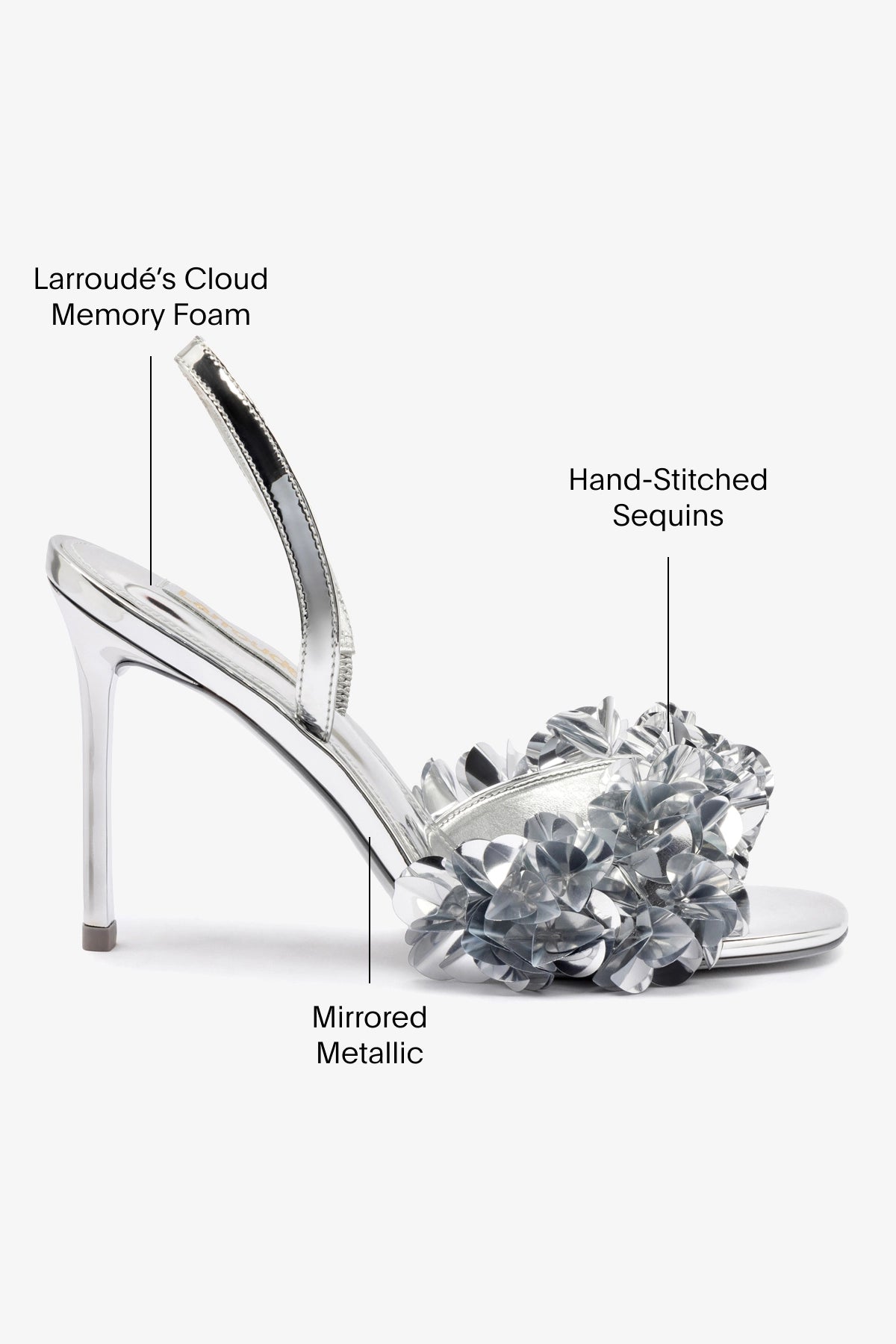 Morgan Women's Silver Specchio Sandals - Comfortable Strappy Heels for Summer, Parties & Weddings