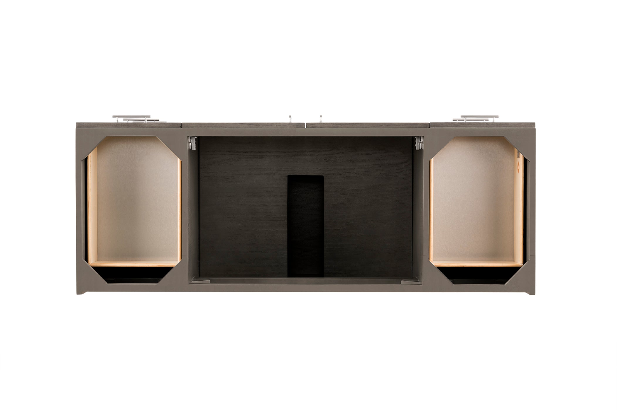 Metropolitan 60 Inch Single Bathroom Vanity in Silver Oak Finish - Perfect for Modern Master Bathrooms & Powder Rooms